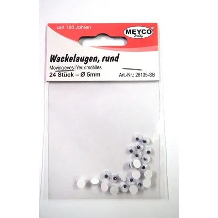 Meyco Wackelaugen 5mm 24 Stück