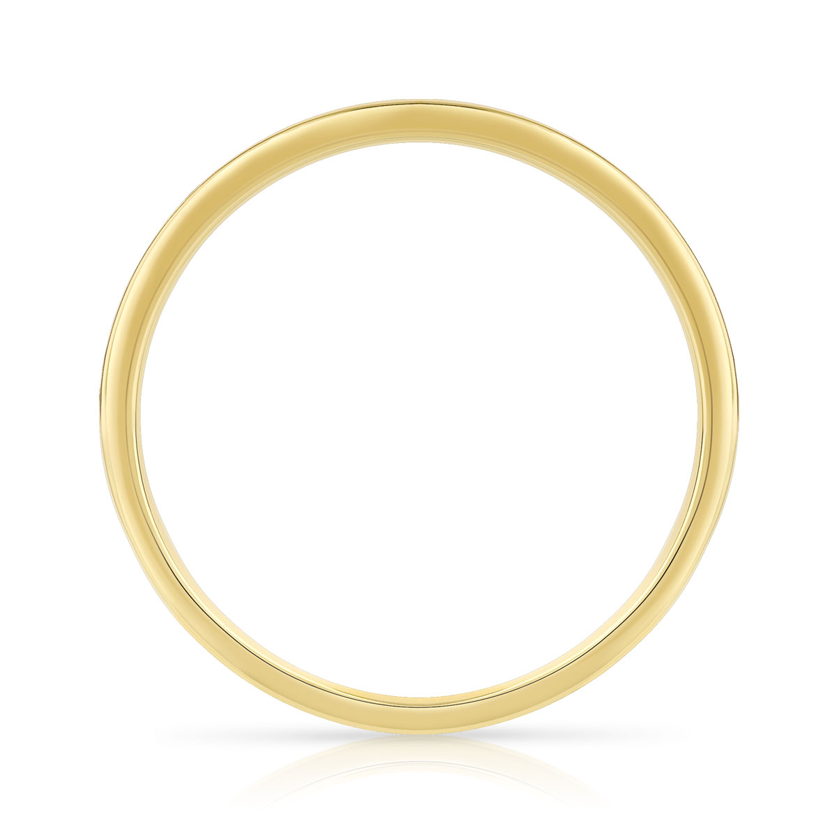 Alliance demi-t or 750 jaune diamants synthétiques 0.15 carat