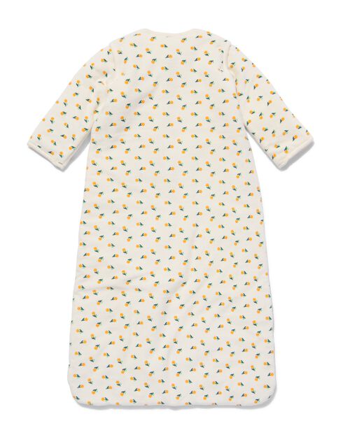 gigoteuse bébé manches amovibles velours matelassé fleurs blanc cassé