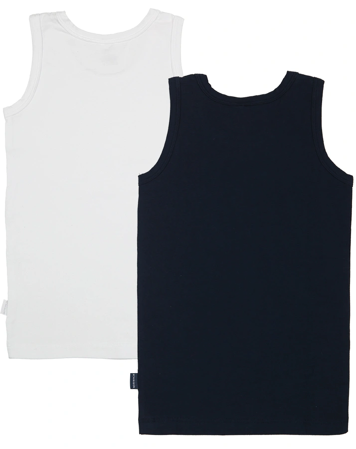 Unterhemd BOYS ORIGINAL CLASSICS 2er Pack in weiß/dunkelblau