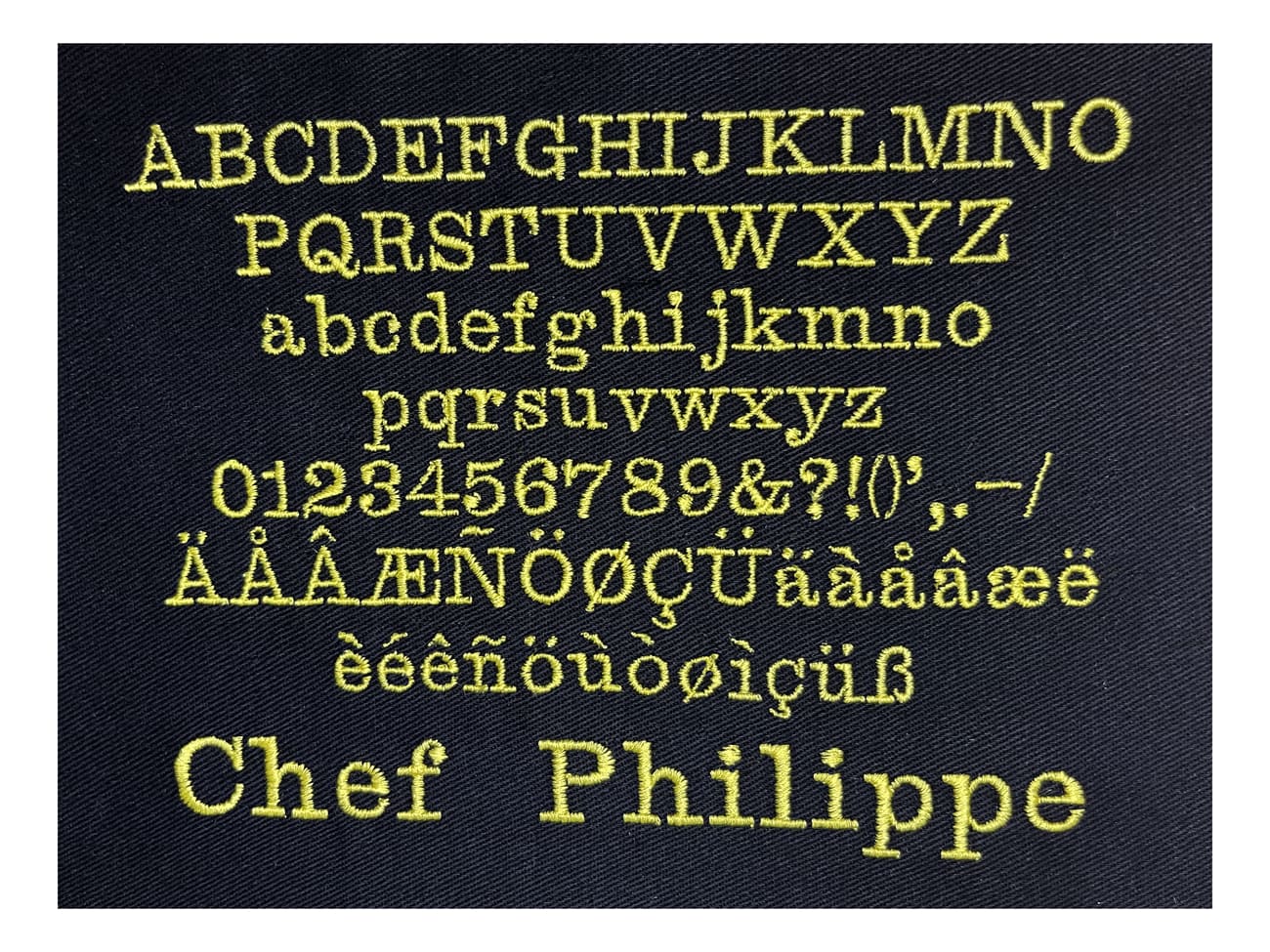 Broderie - Modèle M1 - Jaune - Meilleur du Chef