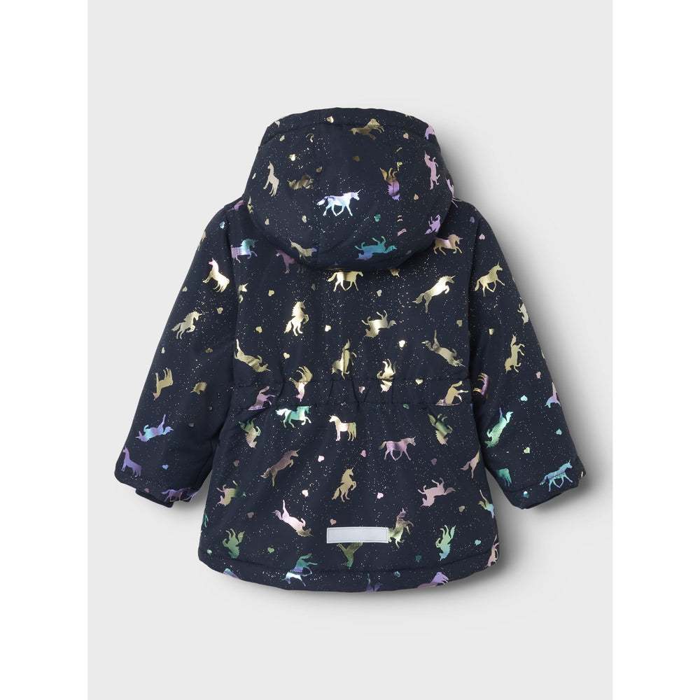 Køb Name It Dark Sapphire Unicorn Nmfmaxi Pa Jakke Foil Aop Noos