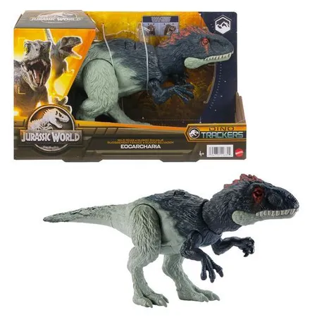 Mattel Jurassic World Wild Roar (Dino Trackers), Figur inkl. AR Track-Code, 1 Stück, 4-fach sortiert