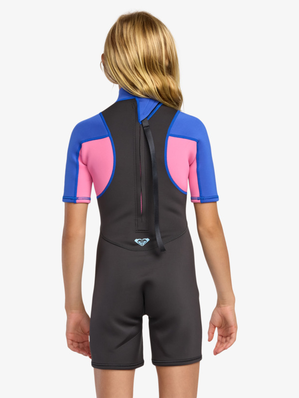 2/2mm Prologue+ Springsuit manches courtes back zip Bleu Fille 8-16 ans