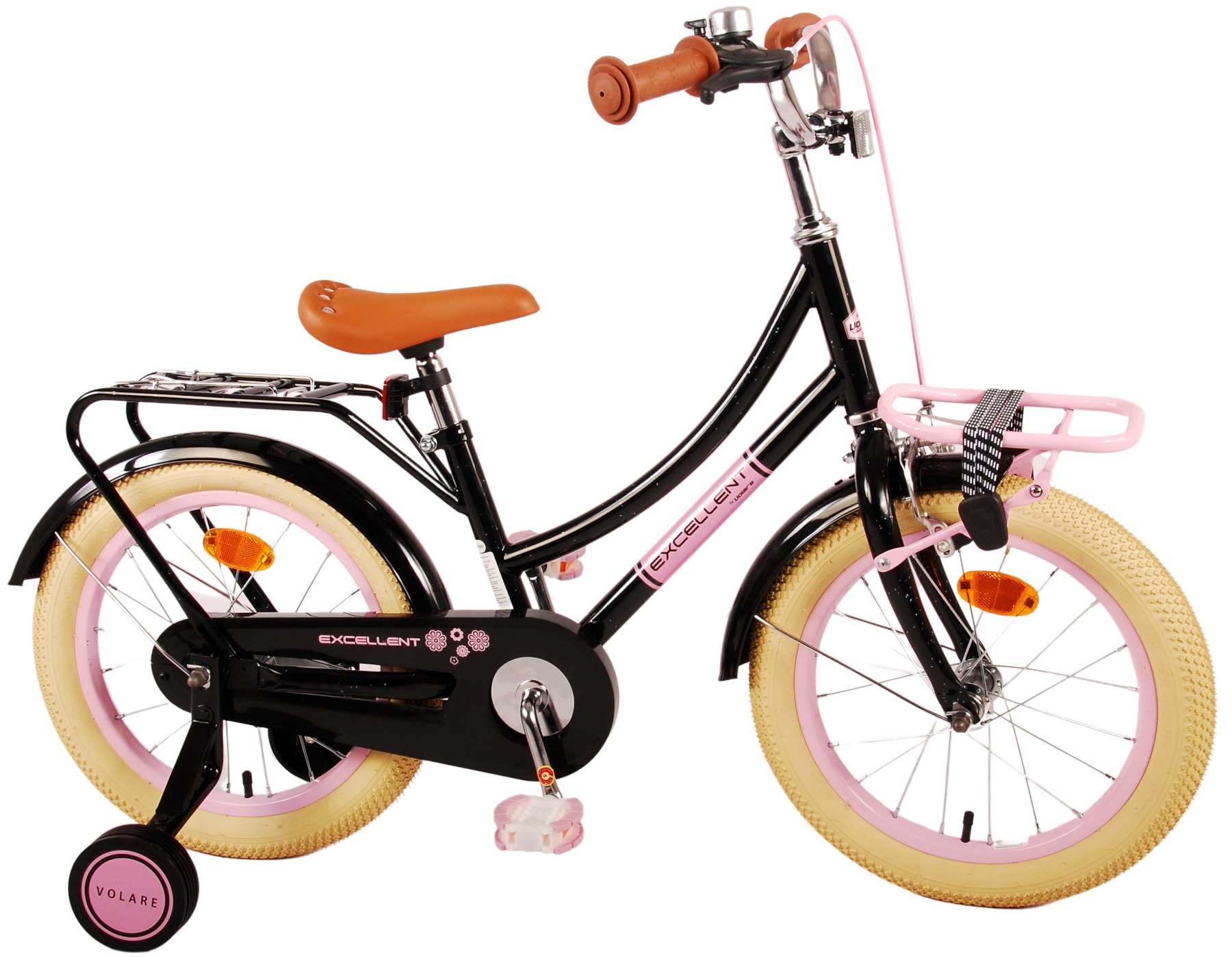 TPFSports Excellent Kinderfahrrad - Mädchen - 16 Zoll - Rücktritt + Handbremse - Grün