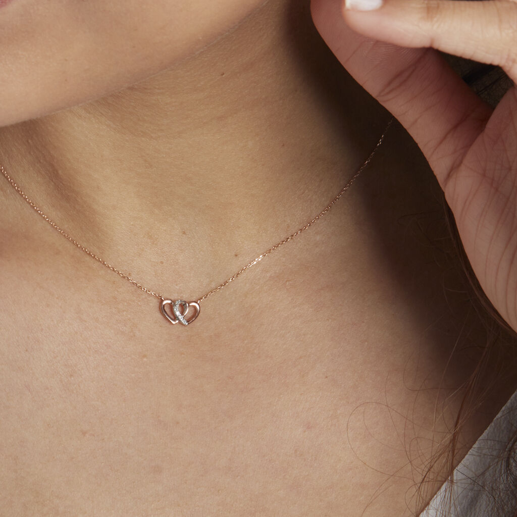 Collier Or Rose Valiere Diamants