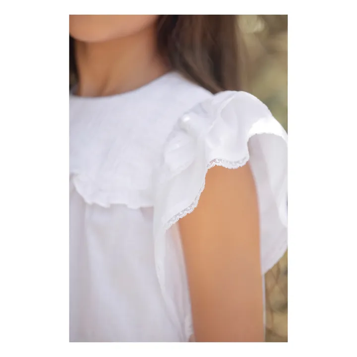 Tartine et Chocolat Blouse Fleur d'Hibiscus | Blanc