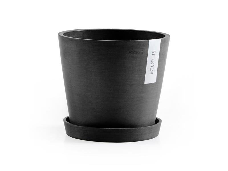 Ecopots Pflanzentopf Amsterdam 20, Dunkelgrau Robuster und langlebiger Blumentopf