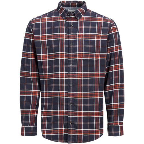 Jack & Jones - 12259895 JJEWILLY CHECK SHIRT L/S LN HAWAIAN SUNSET Azul