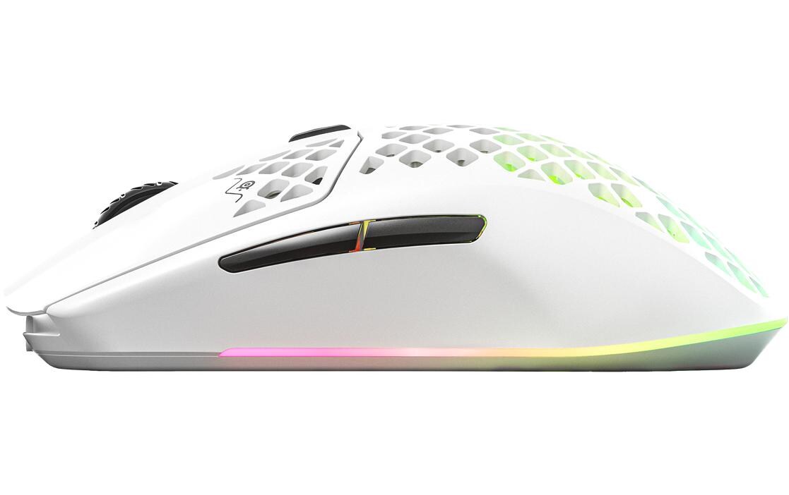 Gaming-Maus Aerox 3 Wireless WeissErgonomische, drahtlose Gaming-Mouse mit RGB-Beleuchtung