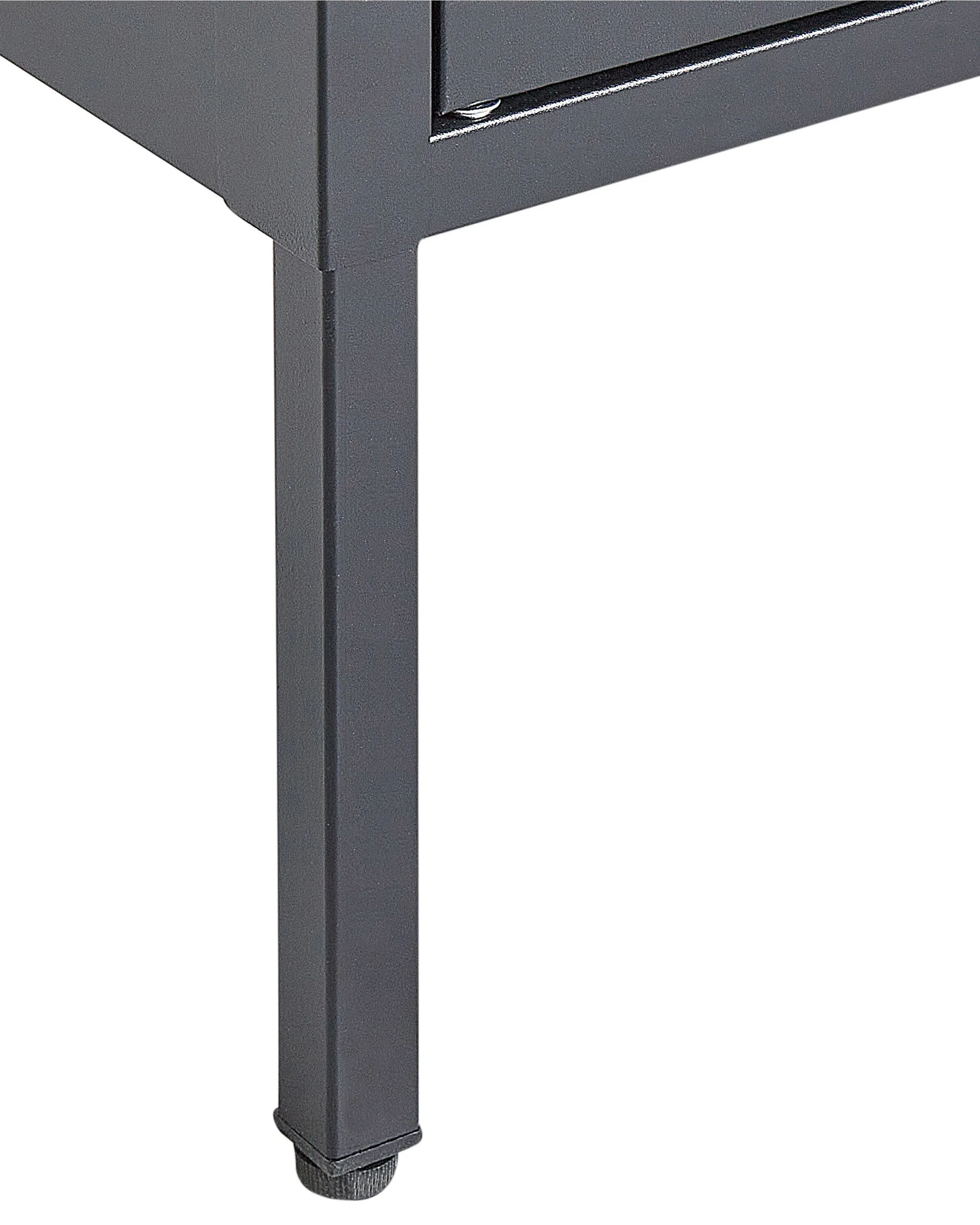 Glazen vitrinekast NASH Metaal 90 cm Zwart