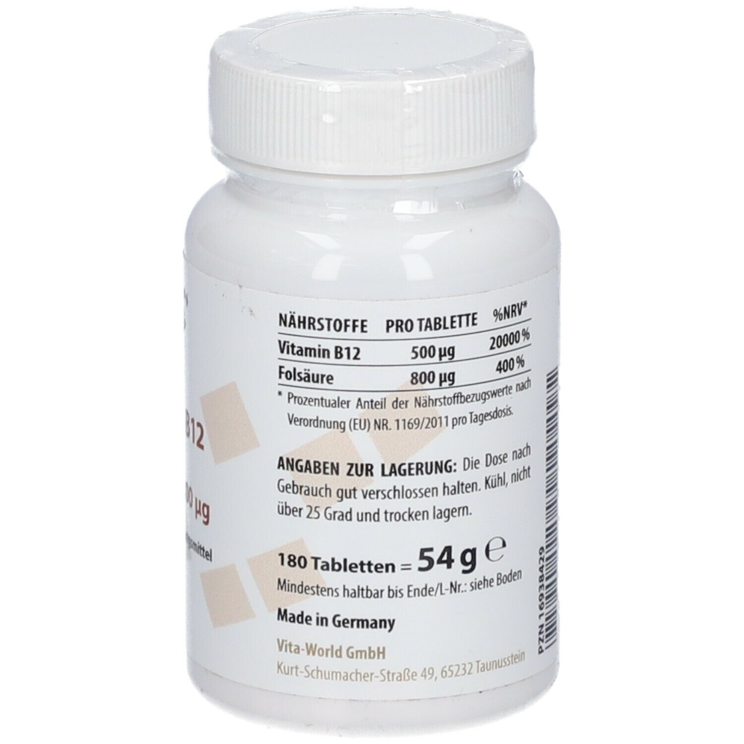 Vitamin B12 500 µg + Folsäure