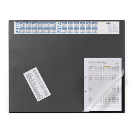 Durable 720401 Schreibunterlage mit Jahreskalender 52 x 65 cm, schwarz