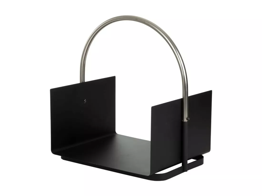 Porte-bûches pour cheminée noir 40x30x43h