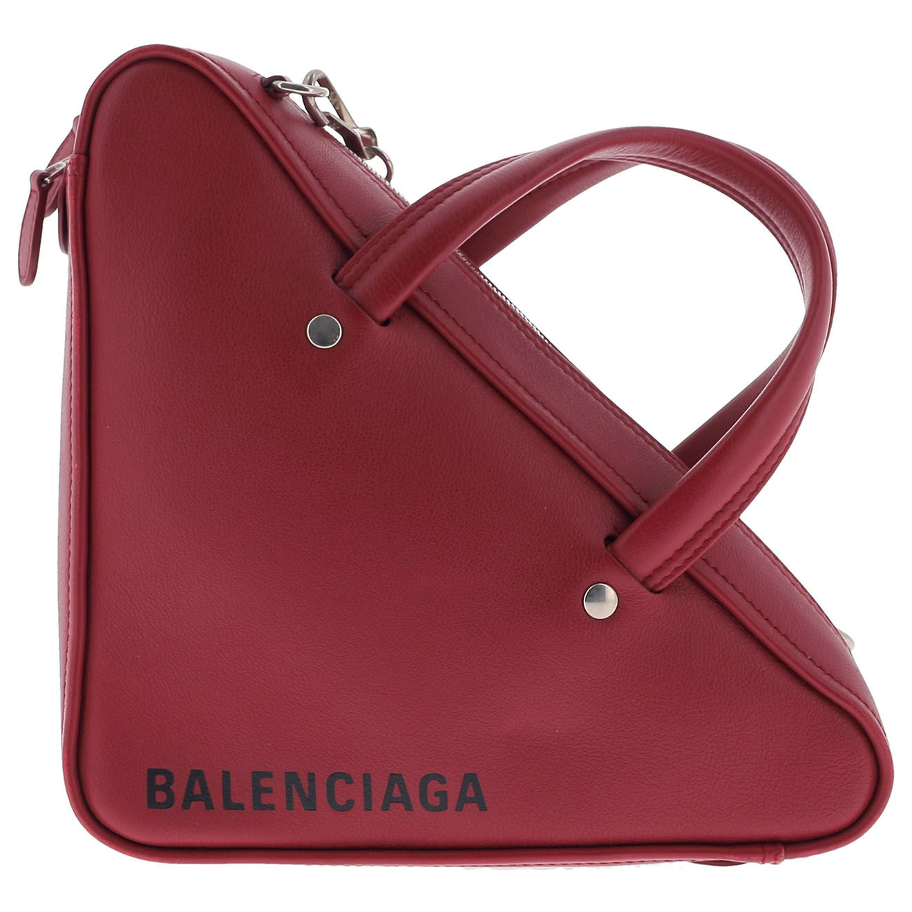 Balenciaga Sac bandoulière en Cuir Triangle framboise - Parfait état - Longueur 26 cm