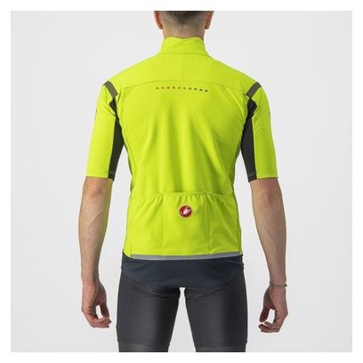 Maillot Manches Courtes Castelli Gabba RoS 2 Jaune Fluo/Gris Foncé