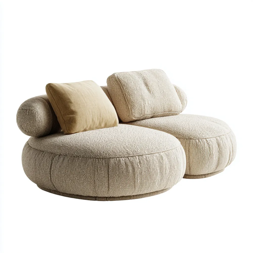 Modulares Sofa Set - Stoffbezug 200x100x70 cm – Beige – Modernes Desig