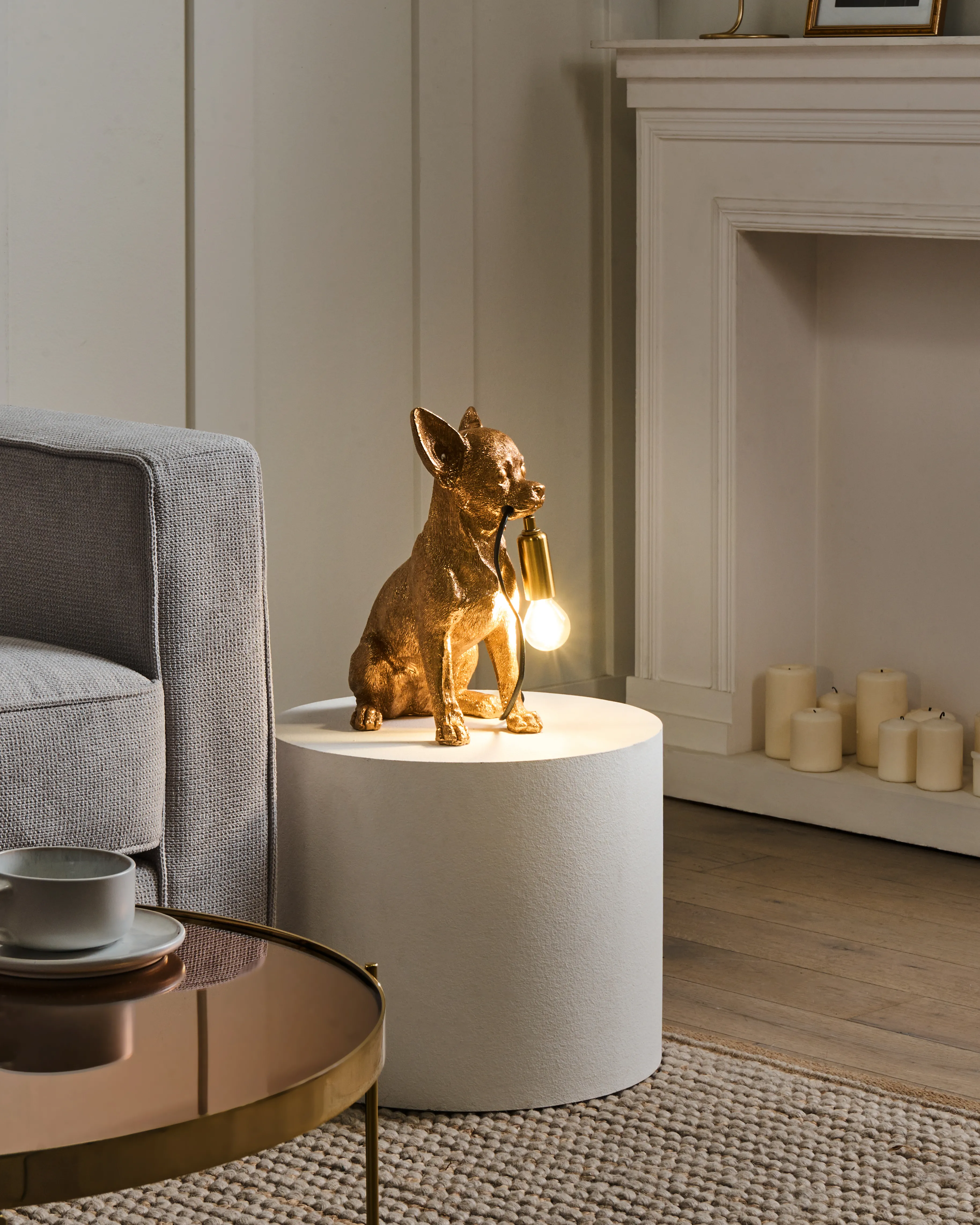 Tafellamp Hond ROCCO Goud