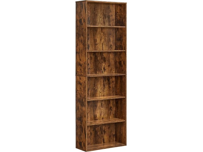 VASAGLE Bücherregal Braun Bücherregal mit 6 Ebenen