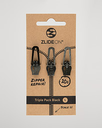 ZlideOn 3-Pack Zippers Silver L