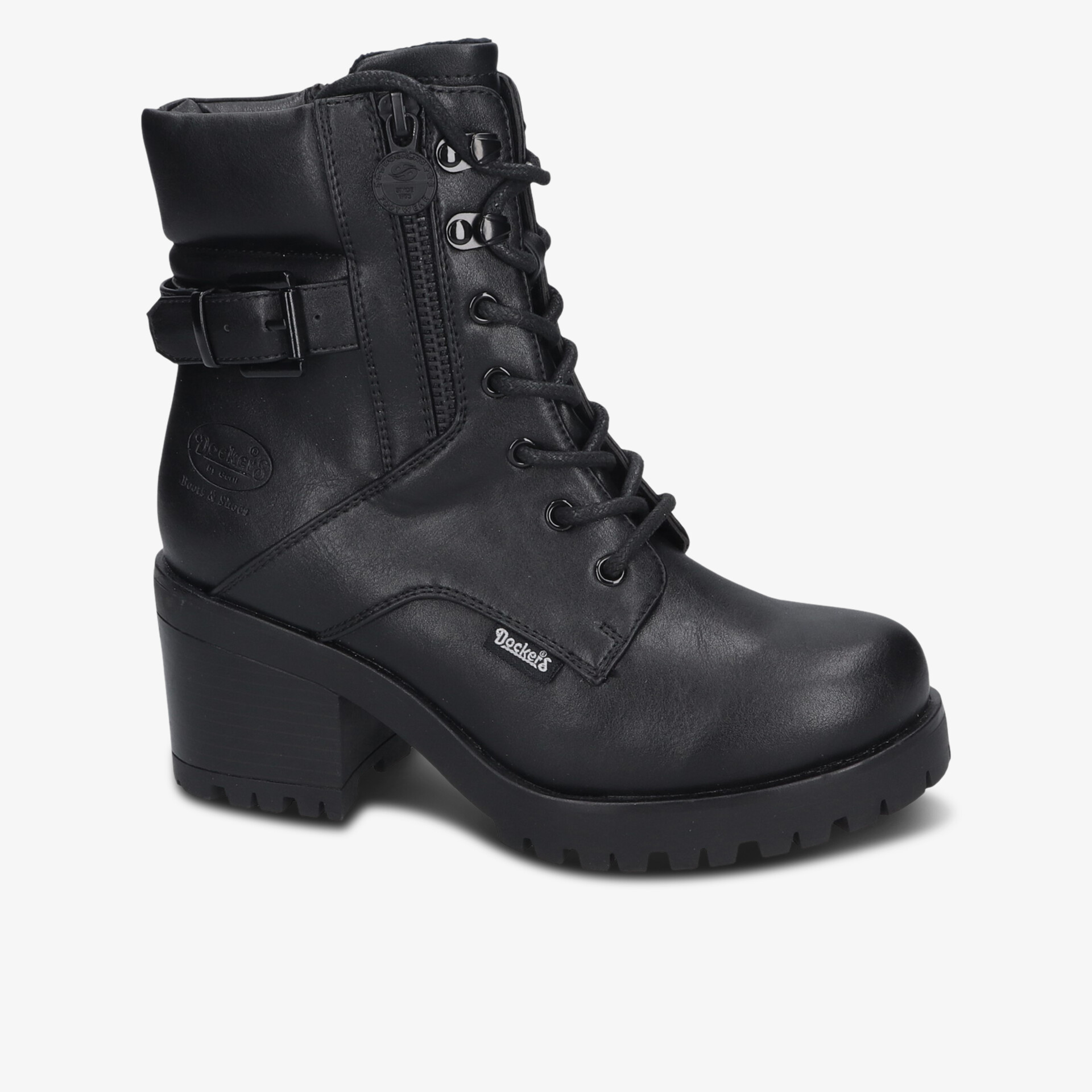 Dockers Damen Schnürstiefeletten schwarz