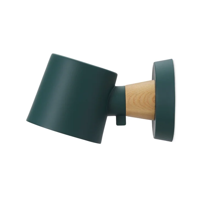 Normann Copenhagen - Rise Wandleuchte mit Wandhalterung, petrolgrün