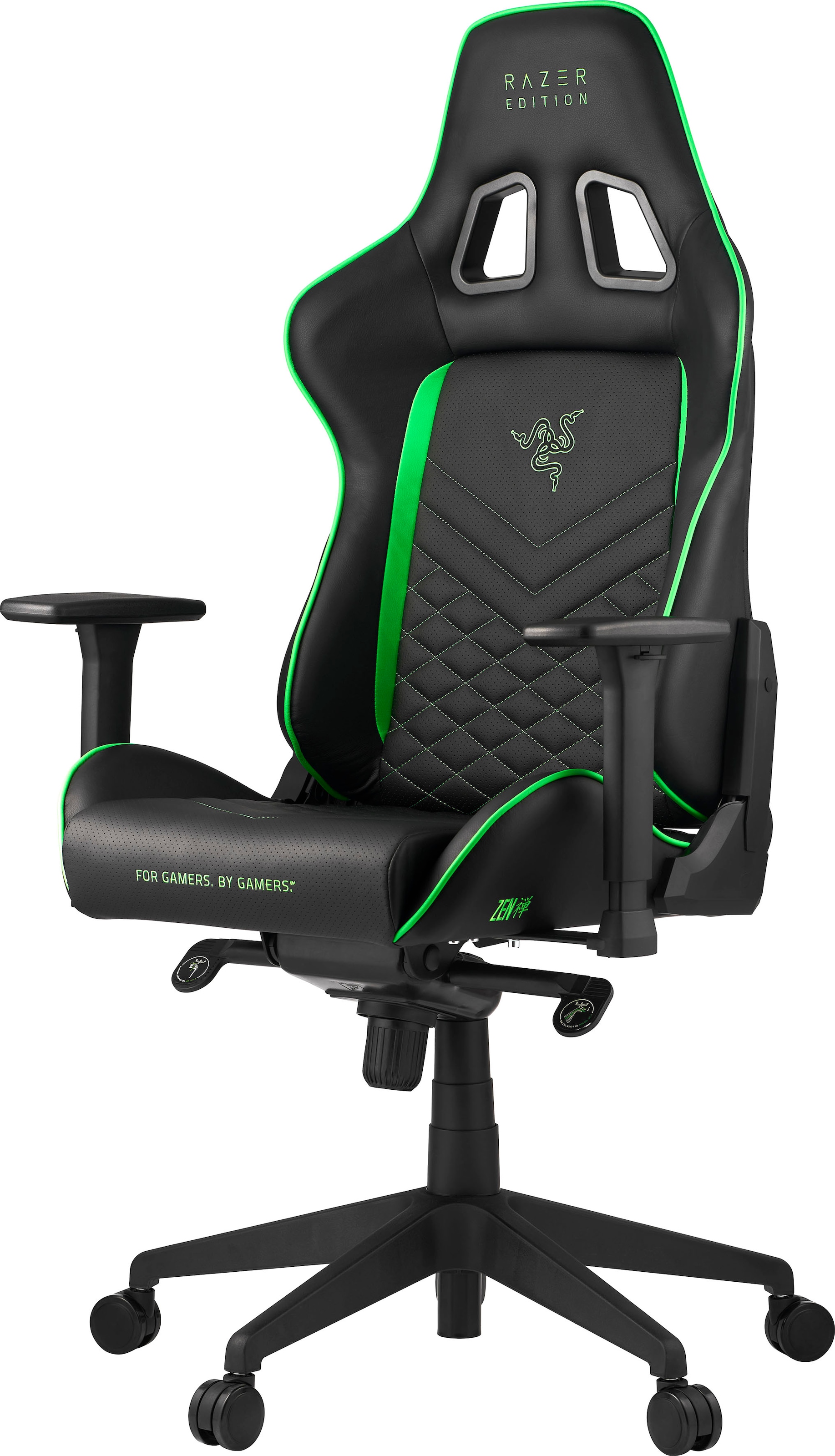 RAZER Gaming-Stuhl »Tarok Pro by Zen, PU Kunstleder« () 3D-Armlehnen, Lendenkissen und Kopfkissen, bis 130kg