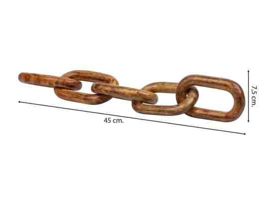 Chaîne en bois marron 45x7,5x7,5h