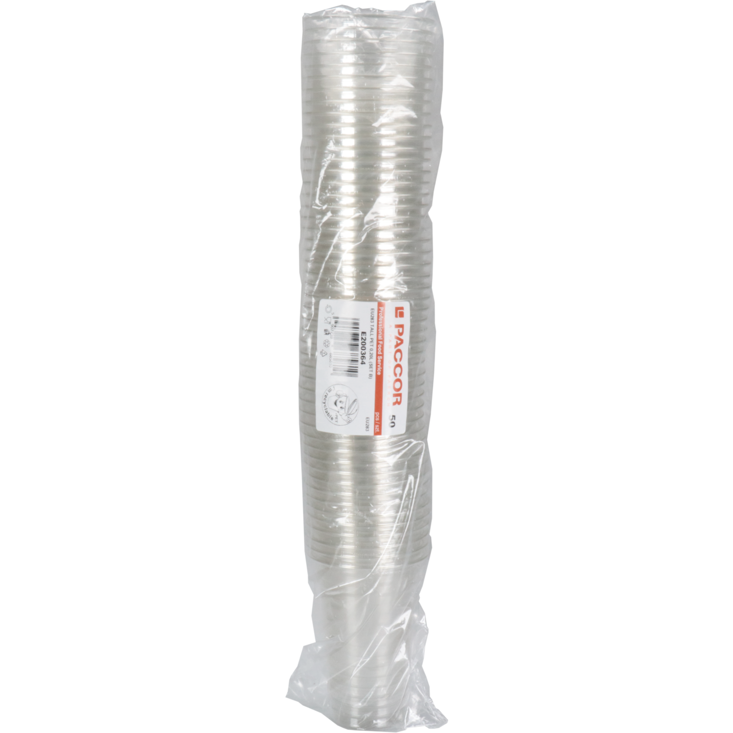 Glas, gerecycled PET, 200ml, 110mm, 0.2l, transparant