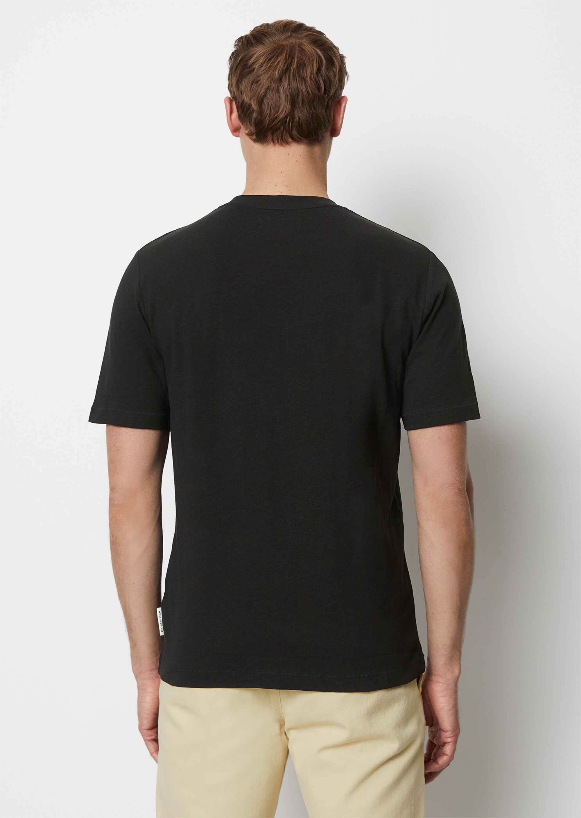 T-Shirt regular aus Bio-Baumwolle und Leinen