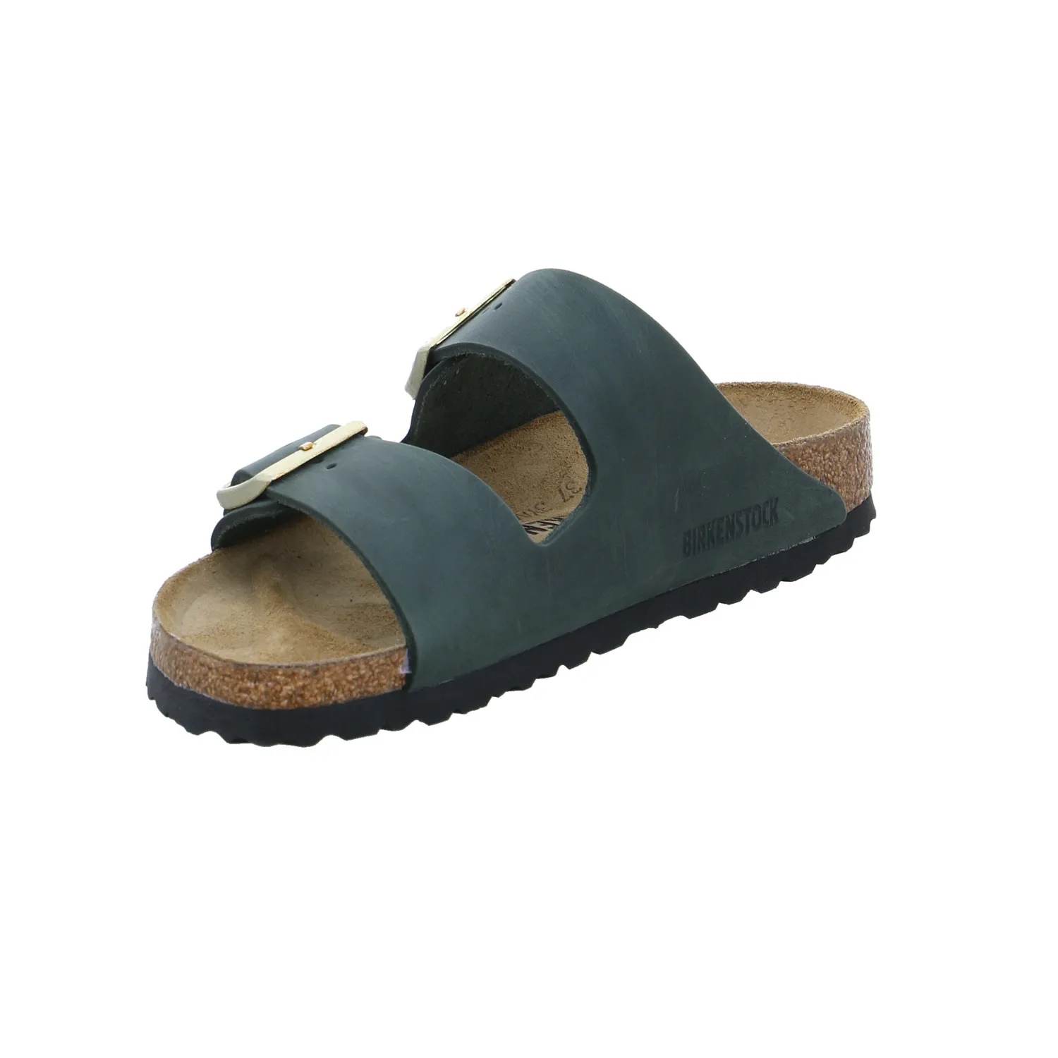 BIRKENSTOCK Bio-Fussbett Dunkelgrün Leder