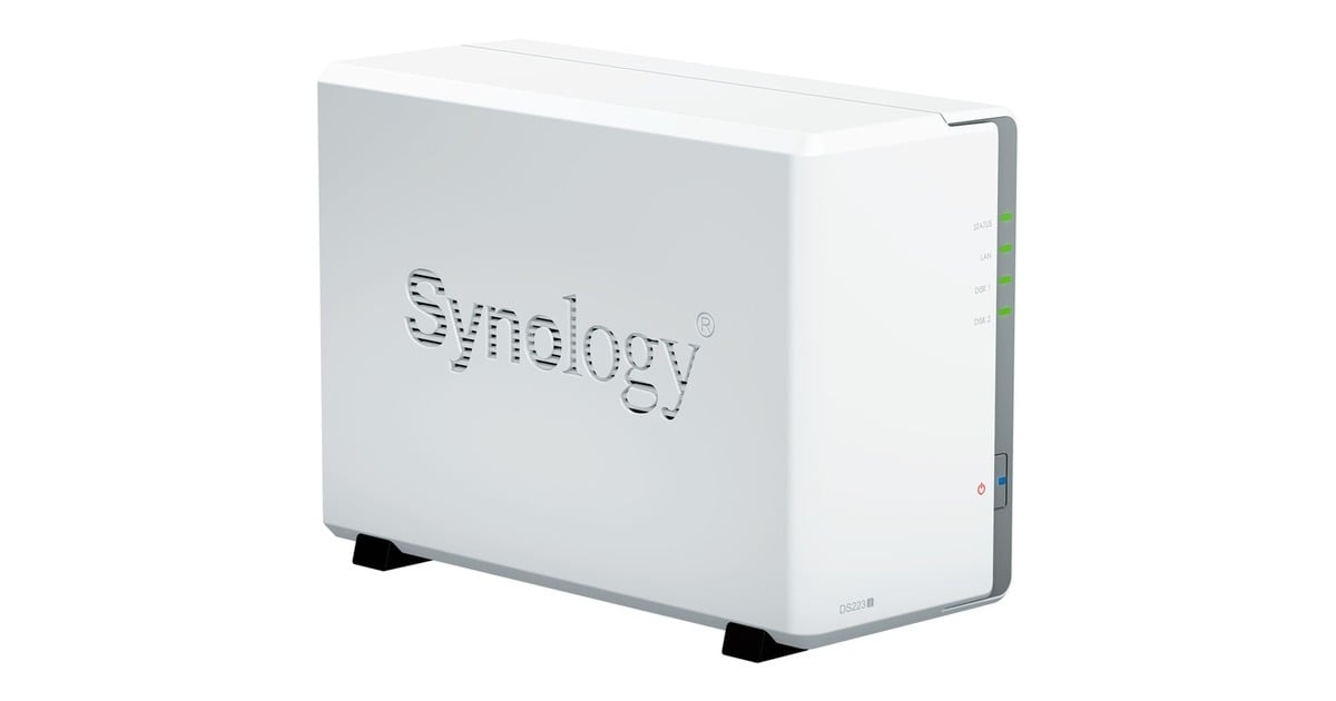 SynologyDiskStation DS223j incl. 2x WD Red Plus 4 TB harde schijf nas  (Wit, 2x USB 3.2 Gen 1)