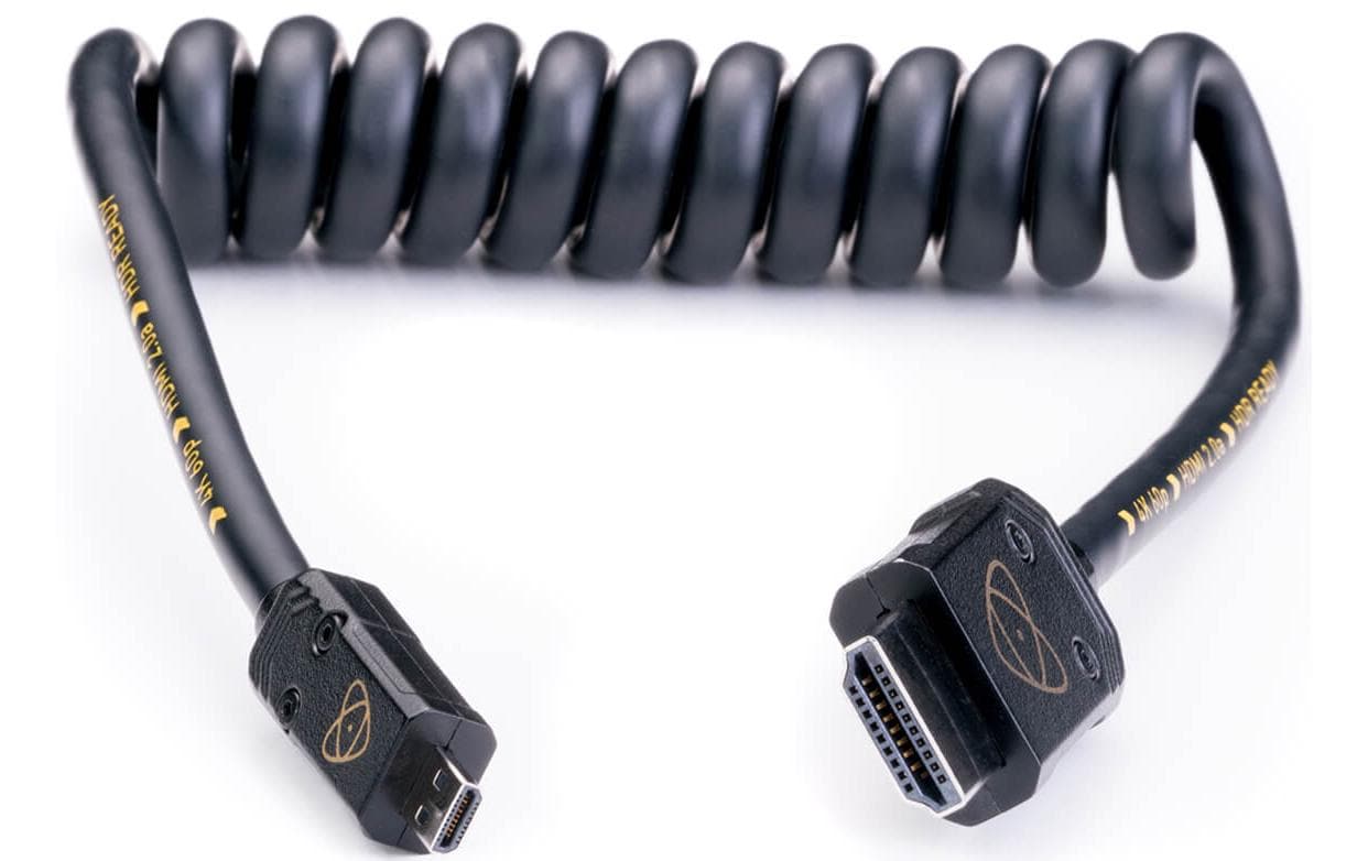 Kabel Micro HDMI 4K60p 30 cmFlexibles HDMI-Spiralkabel