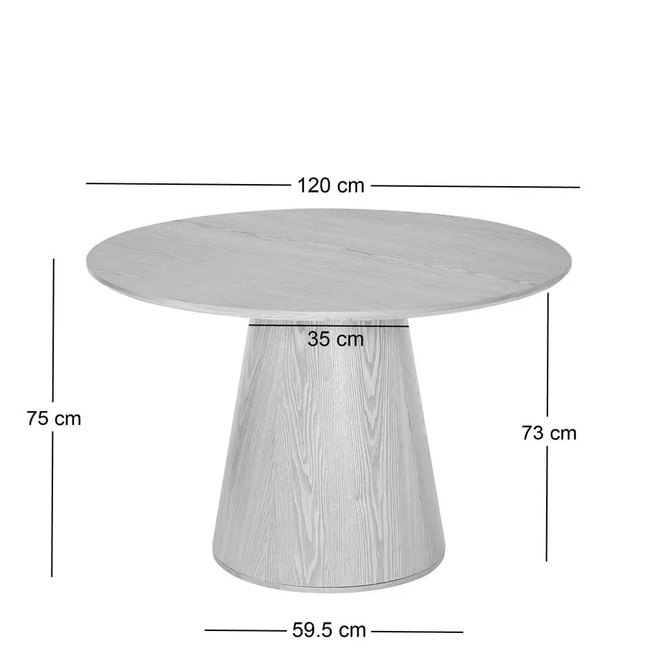 Eettafel voor 6 personen Rond Hout