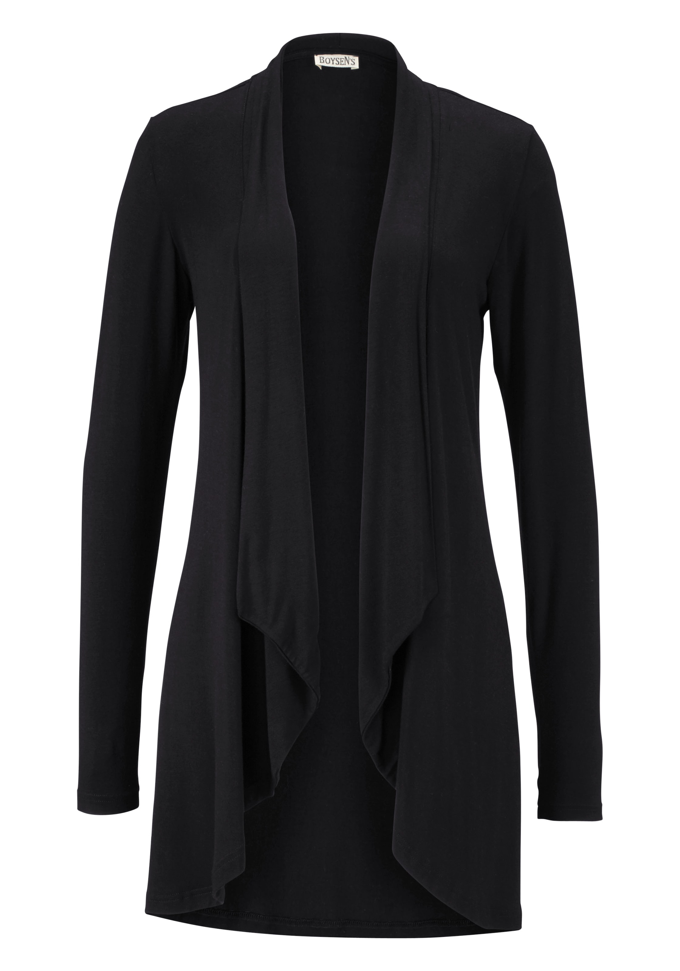 Boysen's Shirtjacke , Langarm,  mit Schalkragen,  aus elastischem Jersey
