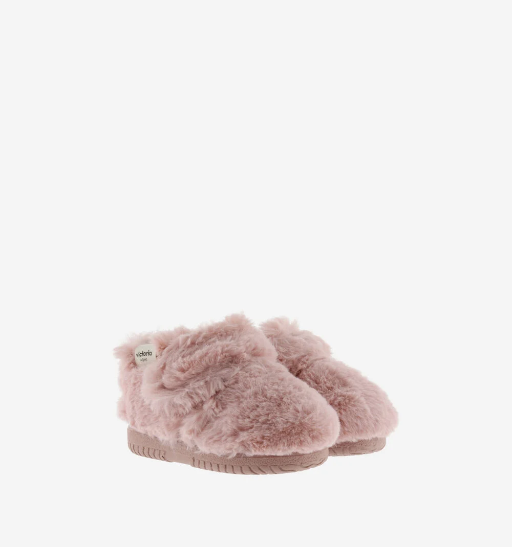 OJALÁ MAISON FOURRURE DOUCE Pantoufles pour enfants ROSA