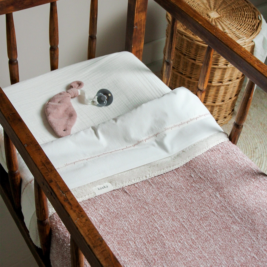 koeka Babydecke Plüsch Vigo Old PinkPebble