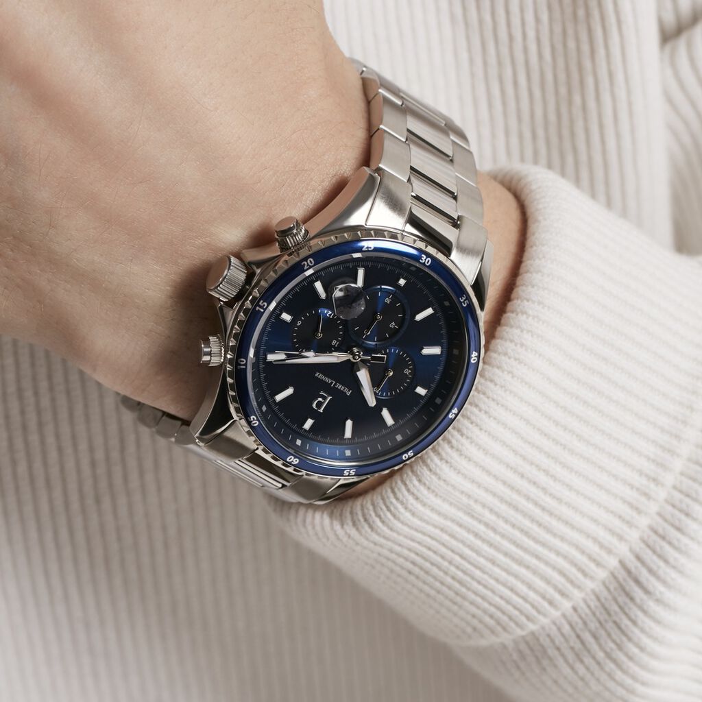 Montre Pierre Lannier Cronos Bleu