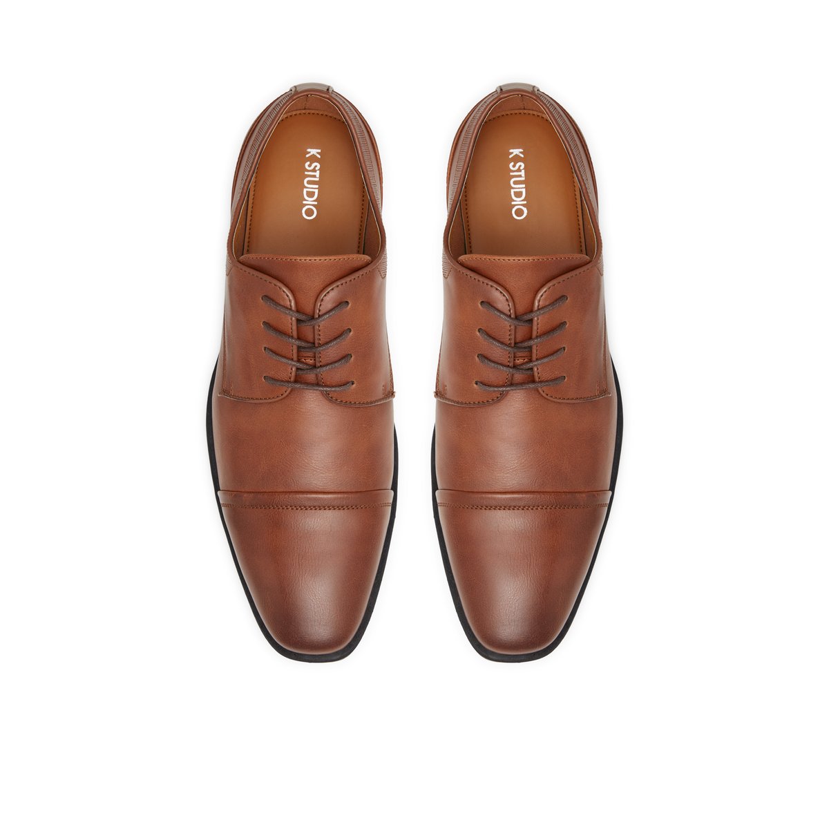 K STUDIO-Celawin-Chaussures habillées Oxford - Talon plat - Cognac