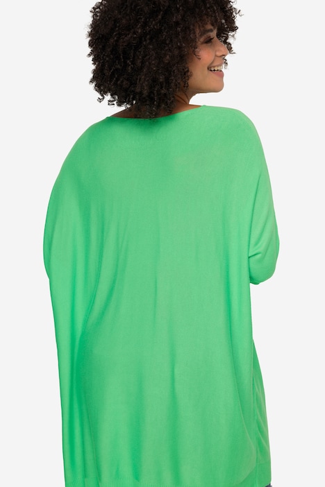 Pullover, oversized, Rundhals, Langarm
