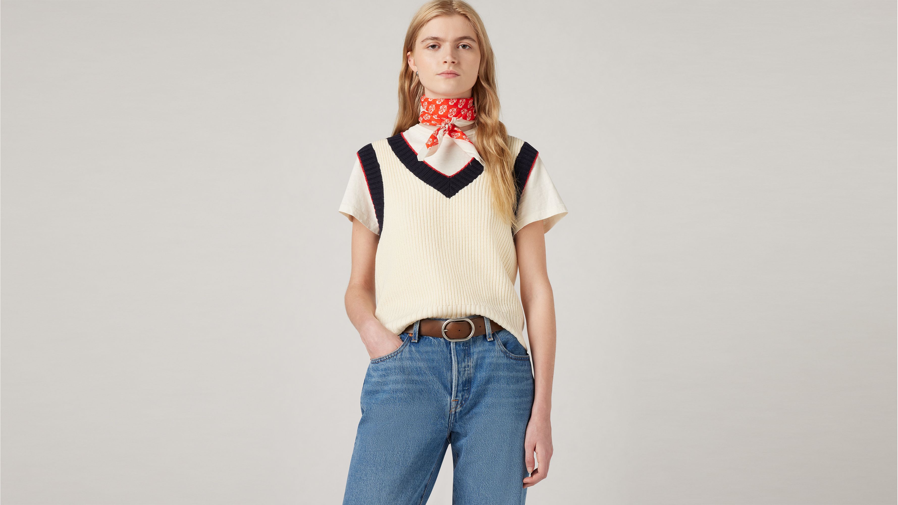 Pull sans manches Brynn - Sunny Cream - Cream