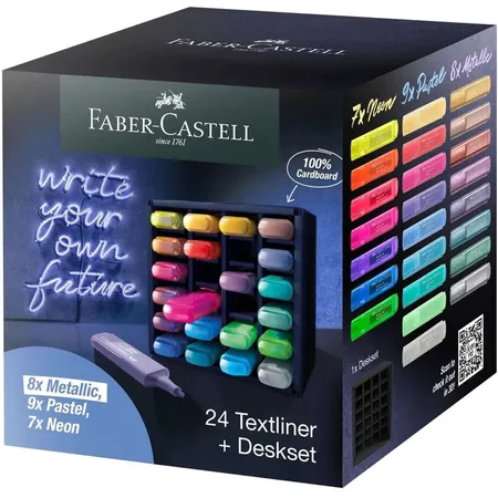 Faber-Castell Textmarker TL 46 24er Deskset