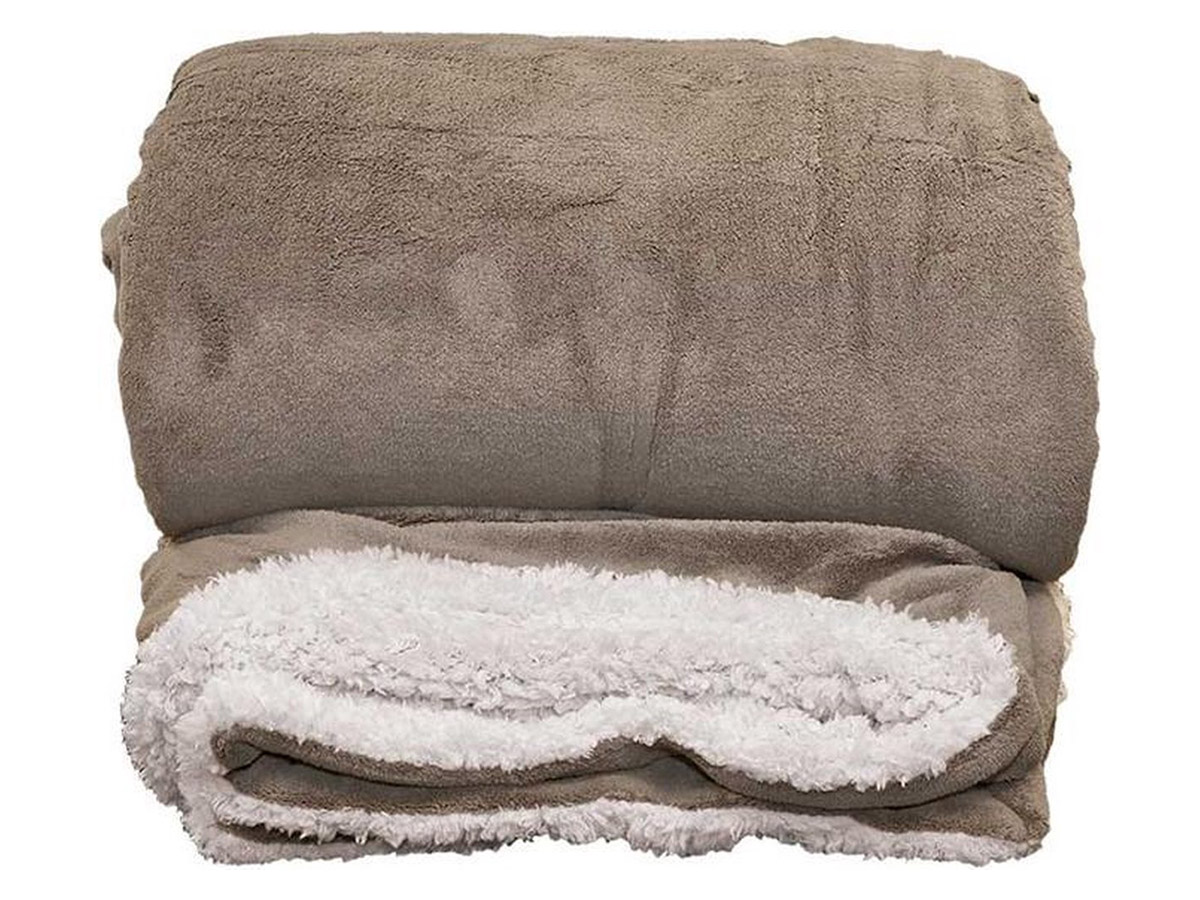 Unique Living Lars XL 220 x 240 cm plaid - Taupe