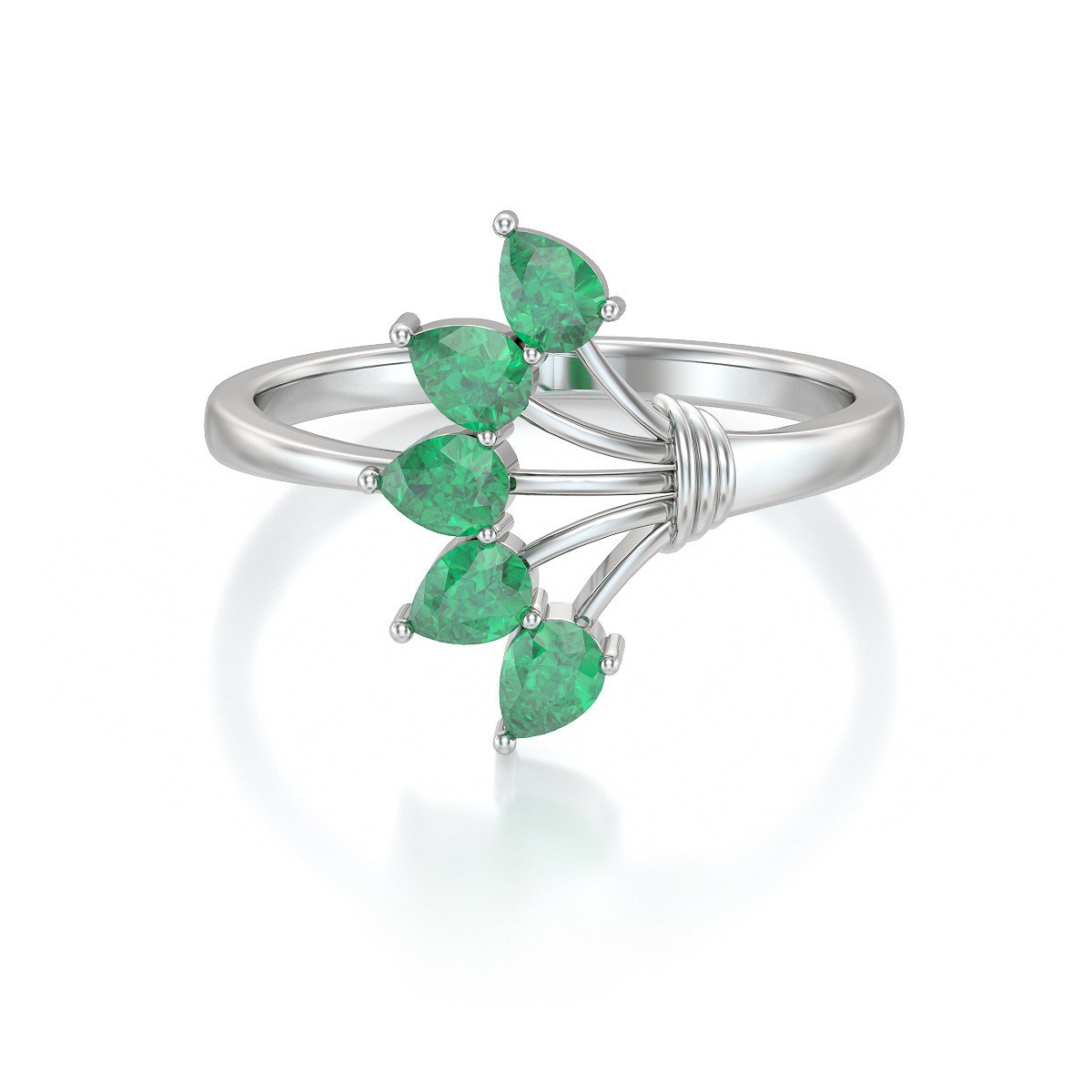 Bague ADEN Emeraude sur Argent 925 2.65grs
