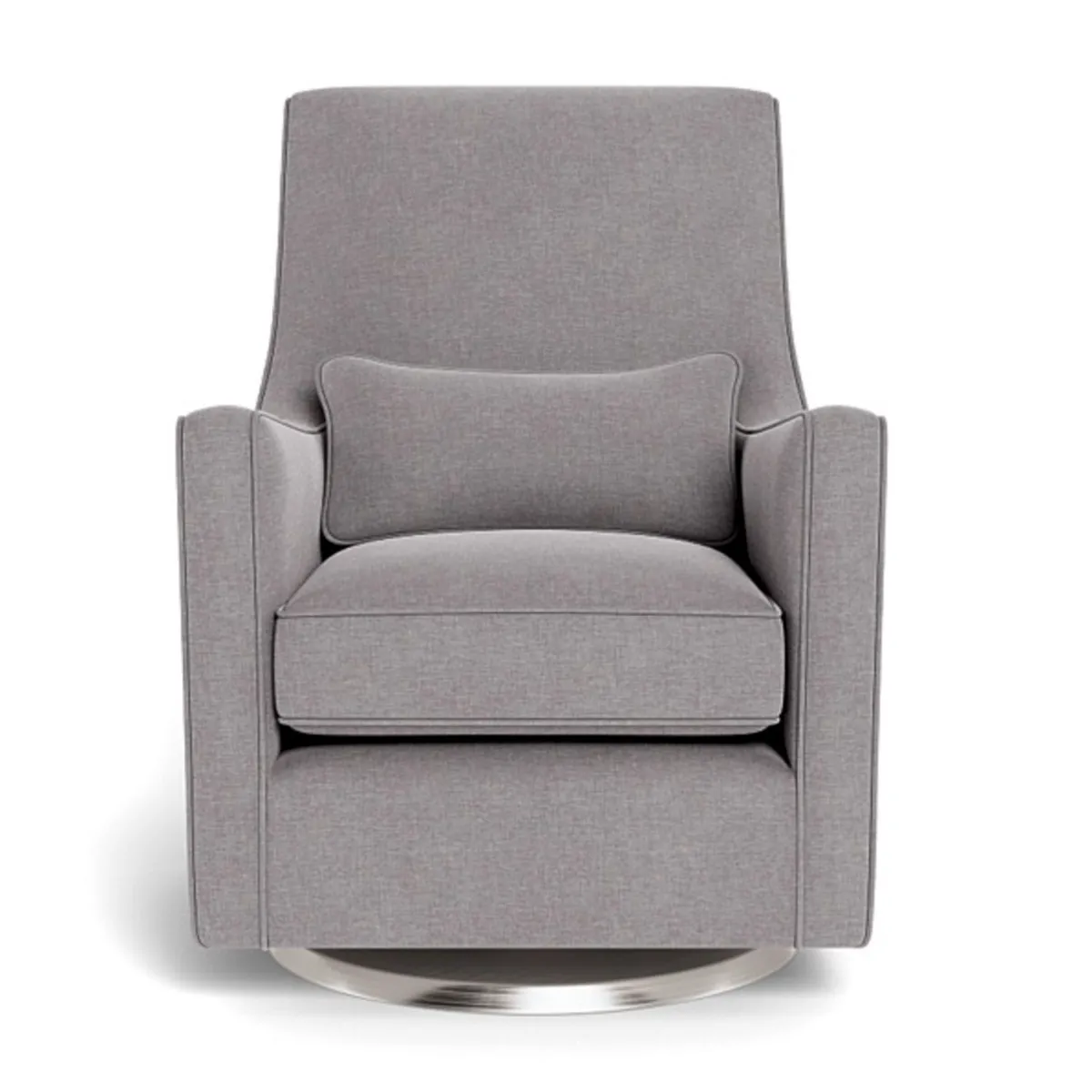 Monte Fauteuil Berçant et Pivotant Luca - Pebble Gris  Argent