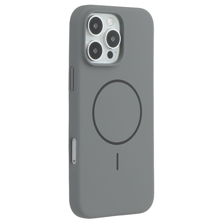 iPhone 16 Pro MagSafe Silikon Case Hülle - Grau