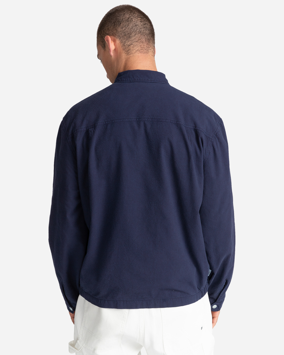 Element Parker Gingham Jacket Blue