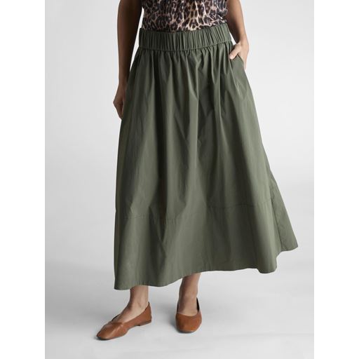 Neo Noir Yara Poplin Nederdel, Army, 34