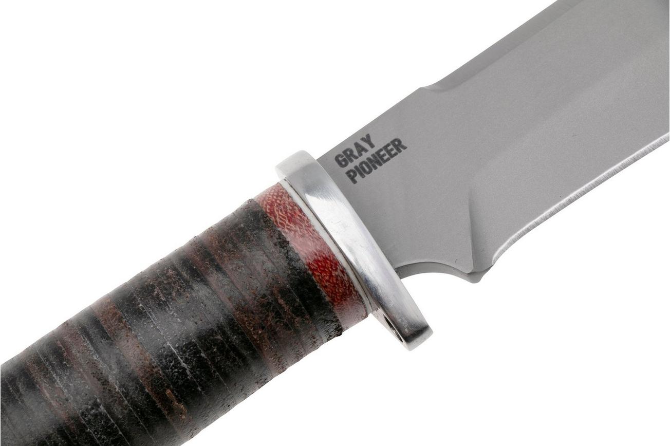 Condor Gray Pioneer Bowie Knife CTK3975-70HC, 1075, Leather, survivalmes