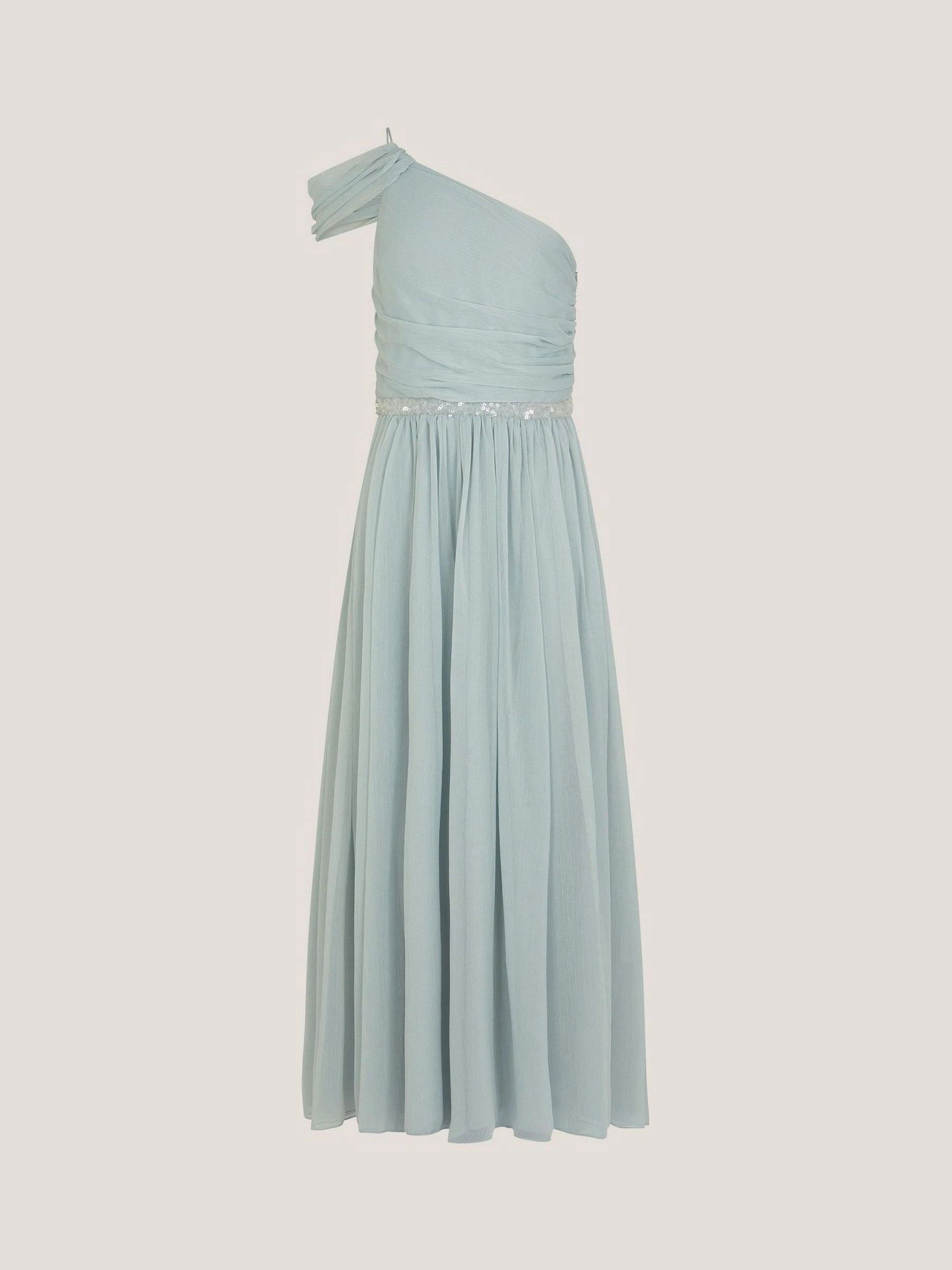 Groen - Monsoon Sequin One Shoulder Prom Dress